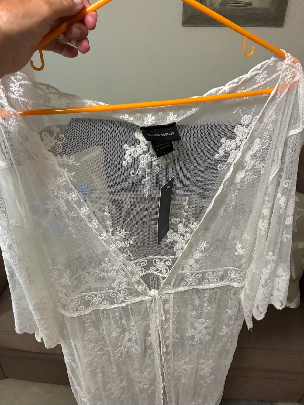 Lacy robe/beach coverup. - Picture 7 of 13